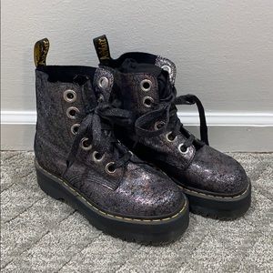 RARE Holographic Platform Boot Doc Martens US size 7